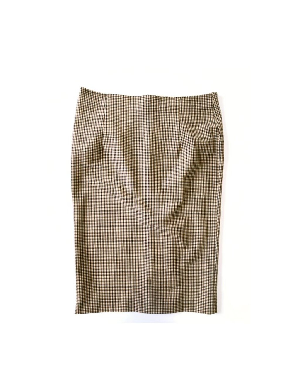 Miu Miu Circa 1999–2000s Micro Check Pencil Skirt IT44